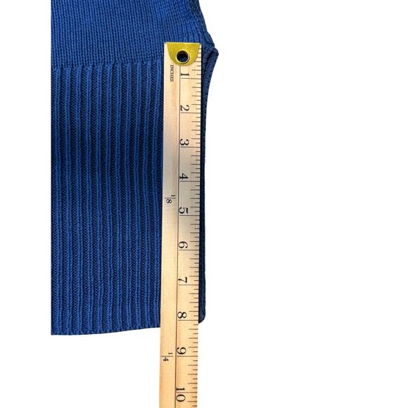 GAP 24/7 Split-Hem Oversized Turtleneck Sweater Blue Women's Size S - Picture 9 of 10